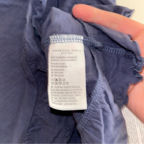 American Eagle Ruffle Trim Cropped Tank Top Small NWT - Picture 5 of 5